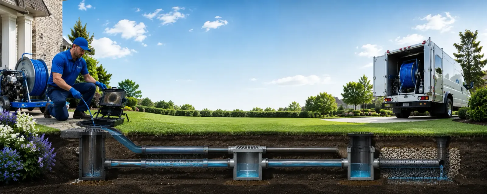 Outdoor drain cleaning information for Wanblee, SD